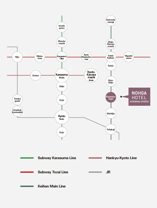 TRAIN ROUTE FROM MAIN TRAIN STATIONS　MAP