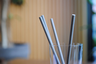 Waste and drainage measures Use of paper straws.